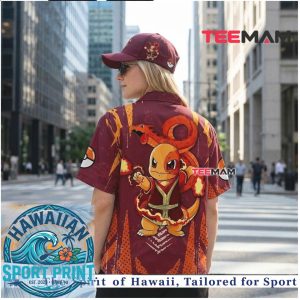 Charmander Fire Type Pokémon Warrior Tropical Hawaiian Shirt