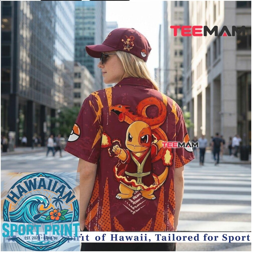 Charmander Fire Type Pokémon Warrior Tropical Hawaiian Shirt Charmander Fire Type Pokémon Warrior Tropical Hawaiian Shirt