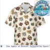 Cute Pastel Retro Monsters Funny Cartoon Hawaiian Shirt Cute Pastel Retro Monsters Funny Cartoon Hawaiian Shirt