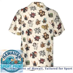 Chibi Star Wars Characters Sci Fi Mashup Hawaiian Shirt