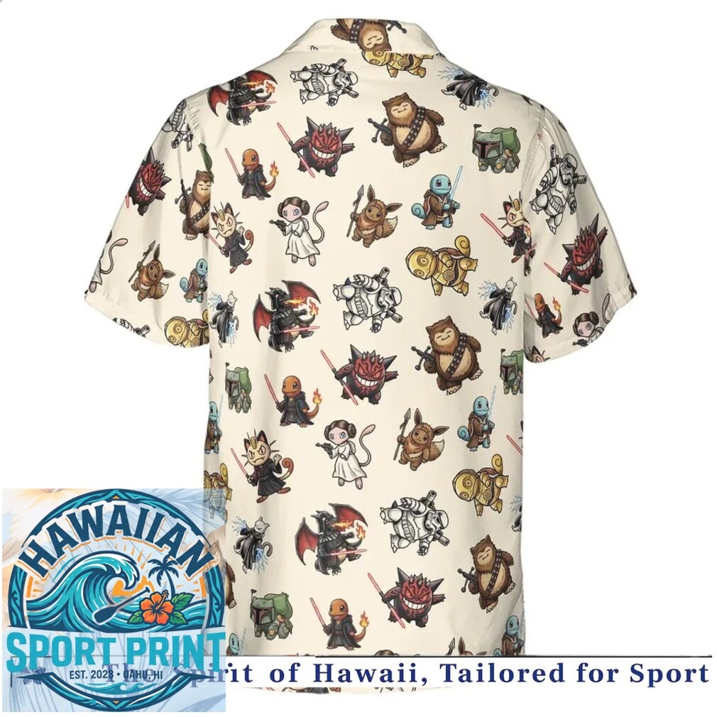 Chibi Star Wars Characters Sci Fi Mashup Hawaiian Shirt Chibi Star Wars Characters Sci Fi Mashup Hawaiian Shirt