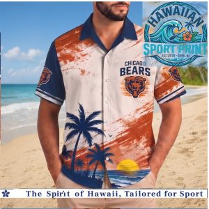 Chicago Bears NFL Tropical Beach Summer Hawaiian Shirt Football Fan Apparel