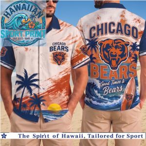Chicago Bears NFL Tropical Beach Summer Hawaiian Shirt Football Fan Apparel