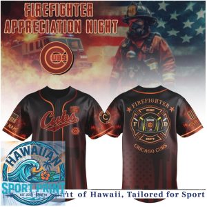Chicago Cubs Firefighter Appreciation Night Baseball Jersey