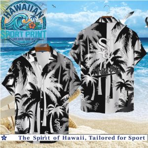 Chicago White Sox Monogram Palm Tree Tropical Summer Hawaiian Shirt