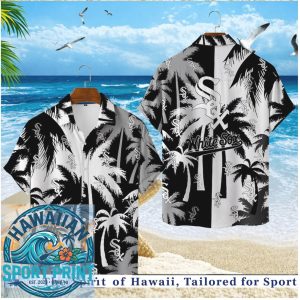 Chicago White Sox Monogram Palm Tree Tropical Summer Hawaiian Shirt