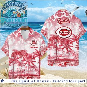 Cincinnati Reds Baseball Aloha Tropical Hawaiian Shirt