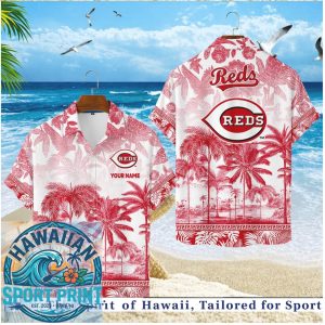 Cincinnati Reds Baseball Aloha Tropical Hawaiian Shirt