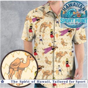 Classic Cartoon Camel And Characters Retro Hawaiian Shirt