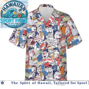 Classic Cartoon Comic Book Panels Collage Hawaiian Shirt