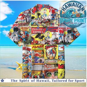 Classic Comic Books Superheroes Retro Vintage Art Hawaiian Shirt