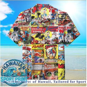 Classic Comic Books Superheroes Retro Vintage Art Hawaiian Shirt
