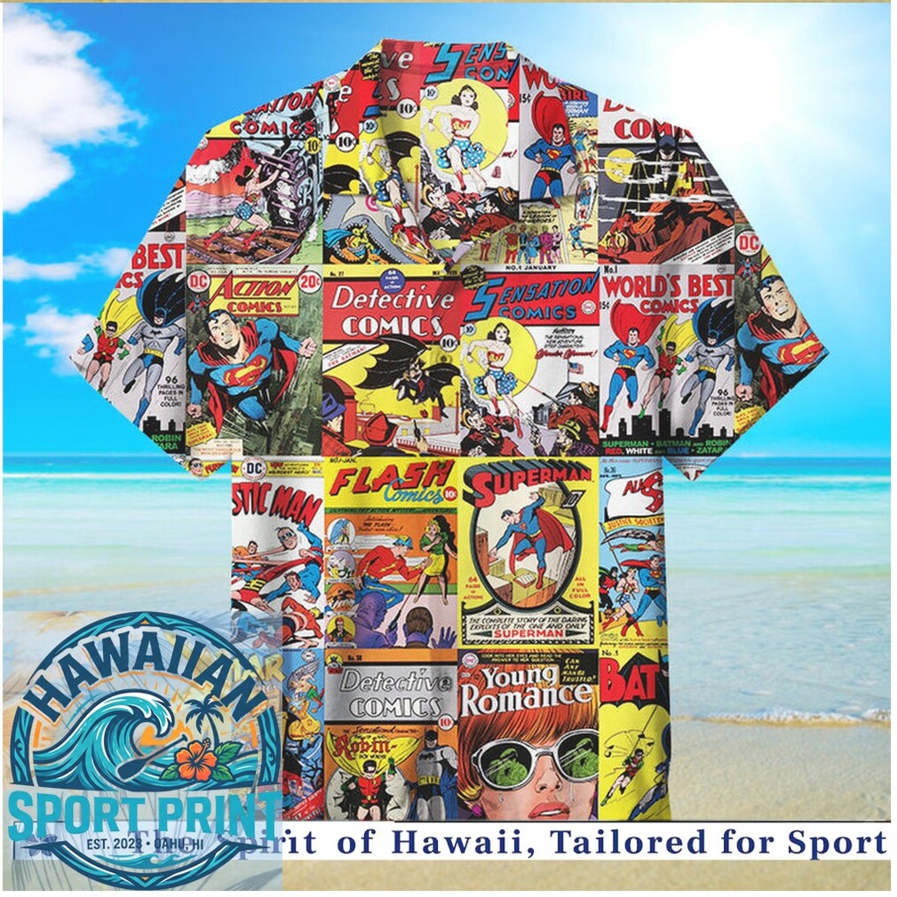 Classic Comic Books Superheroes Retro Vintage Art Hawaiian Shirt Classic Comic Books Superheroes Retro Vintage Art Hawaiian Shirt