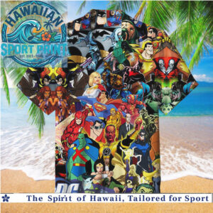 Classic DC Comics Superheroes Retro Action Hawaiian Shirt