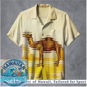 Classic Desert Camel Sunset Safari Tropical Hawaiian Shirt