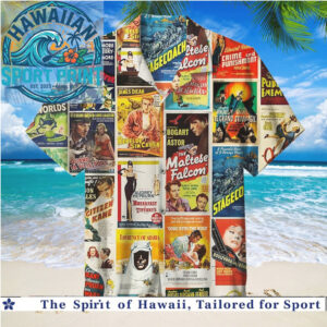 Classic Hollywood Movie Posters Vintage Actors Retro Cinema Hawaiian Shirt