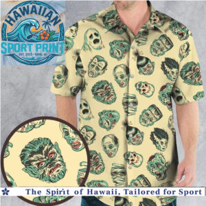 Classic Monsters Horror Movie Halloween Hawaiian Shirt