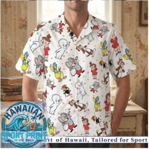 Classic Retro Cartoon Characters Casper And Friends Vintage Hawaiian Shirt