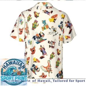 Classic Retro Cartoons Mashup Vintage Animation Hawaiian Shirt