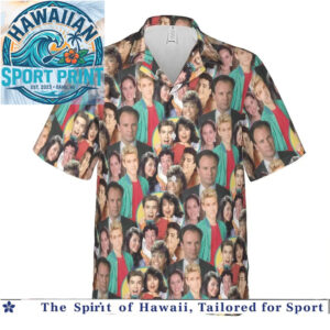 Classic Retro Sitcom Cast Collage Comedy Hawaiian Shirt