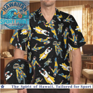 Classic Superhero Space Cartoon Retro Cosmic Vintage Hawaiian Shirt