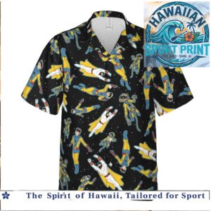 Classic Superhero Space Cartoon Retro Cosmic Vintage Hawaiian Shirt