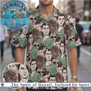 Classic Universal Monsters Horror Movie Vintage Hawaiian Shirt