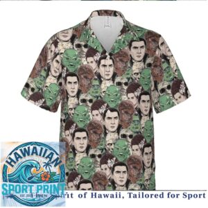 Classic Universal Monsters Horror Movie Vintage Hawaiian Shirt