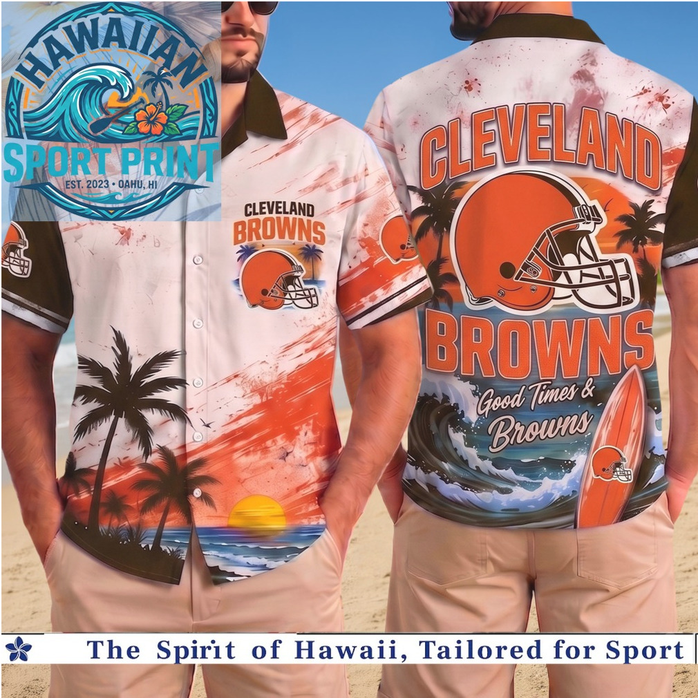 Cleveland Browns NFL Tropical Sunset Palm Tree Hawaiian Shirt Beach Aloha Cleveland Browns NFL Tropical Sunset Palm Tree Hawaiian Shirt Beach Aloha