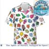 Classic Cartoon Characters Orange Silhouette Hawaiian Shirt Classic Cartoon Characters Orange Silhouette Hawaiian Shirt