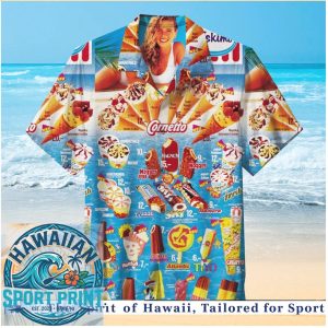 Cornetto Ice Cream Brand Summer Beach Lover Hawaiian Shirt