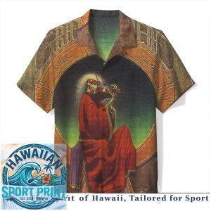 Cosmic Skeleton Playing Violin Classic Rock Band Hawaiian Shirt