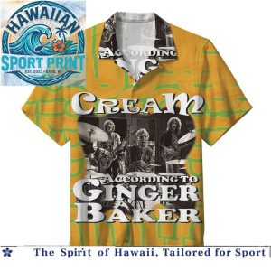 Cream Classic Rock Band Ginger Baker Hawaiian Shirt