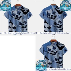Creepy Smiling Horror Clown Face Spooky Halloween Hawaiian Shirt