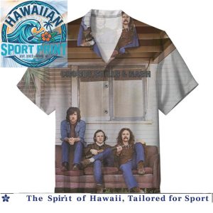 Crosby Stills Nash Young Daylight Again Vintage Band Aloha Shirt