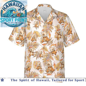 Cubone Fire Tribal Aloha Tropical Hawaiian Shirt