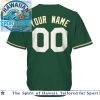 Custom Churros Green White Baseball Jersey Powers 55 Custom Churros Green White Baseball Jersey Powers 55
