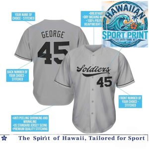 Custom Grey Black Baseball Jersey Personalized Team Name Shirt