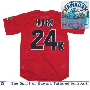 Custom Hooligans Red Mars 24k Baseball Jersey Uniform