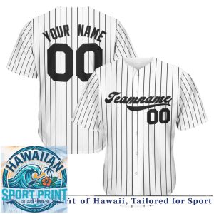 Custom Houston Pinstripe Baseball Jersey Stitched Name Number