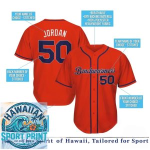 Custom Red Benchwarmers Baseball Jersey Team Name Number