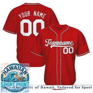Custom Red Michigan Baseball Jersey Stitched Name Number