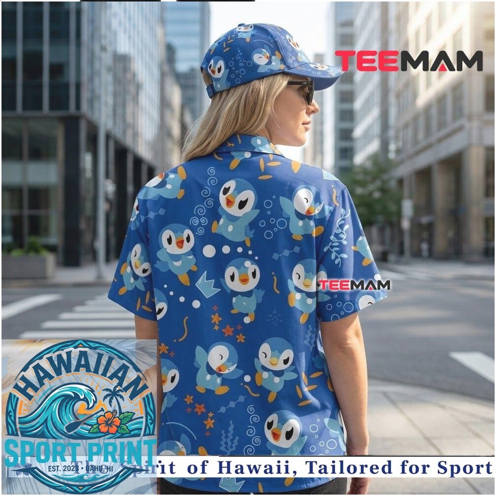 Cute Blue Penguin Tropical Summer Hawaiian Shirt Cute Blue Penguin Tropical Summer Hawaiian Shirt