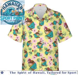 Cute Little Mole Cartoon Character Tropical Summer Hawaiian Shirt