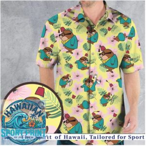 Cute Little Mole Cartoon Character Tropical Summer Hawaiian Shirt