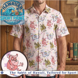 Cute Pastel Retro Monsters Funny Cartoon Hawaiian Shirt