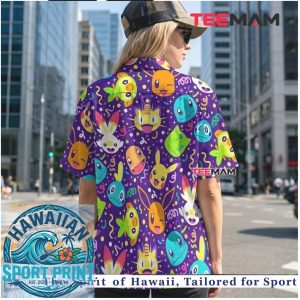Cute Pokemon Pattern Colorful Tropical Hawaiian Shirt