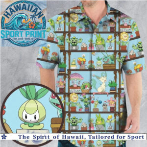 Cute Pokemon Plants Shelf Garden Tropical Hawaiian Shirt