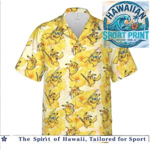 Cute Samurai Pikachu Ninja Anime Japanese Style Hawaiian Shirt