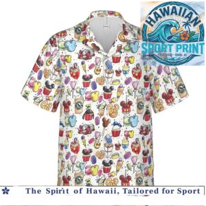 Cute Theme Park Snacks Mickey Treats Sweet Summer Hawaiian Shirt